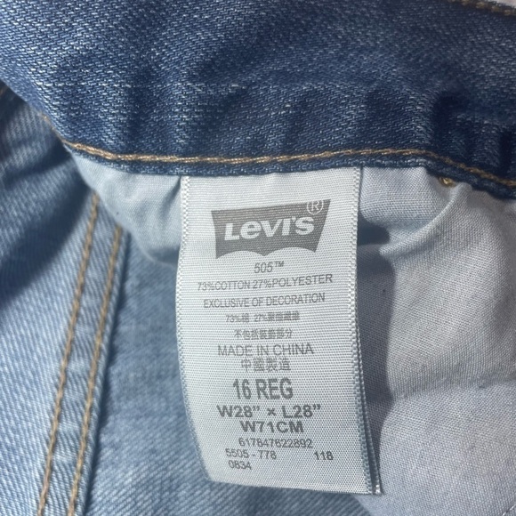 Levi's Jeans Unisex 16 Regular Fit Denim 28" Length 28" Width Casual Classic - Picture 3 of 5